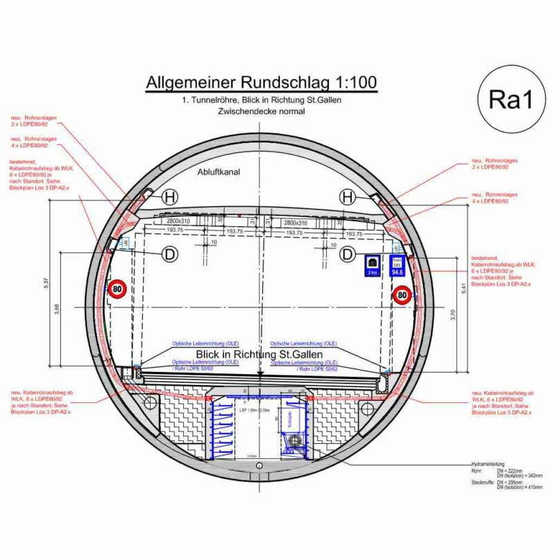 Ausbau Nordumfahrung Zürich – Los 3 Sanierung 1. + 2. Röhre Gubrist